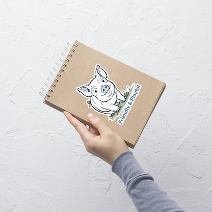 Friendly & Playful Yorkshire Pig Bubble-free sticker