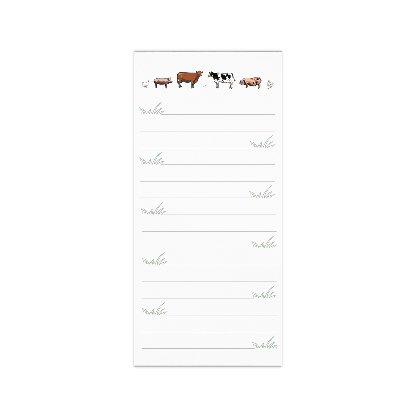 Color Animals with Grass Lines Notepad