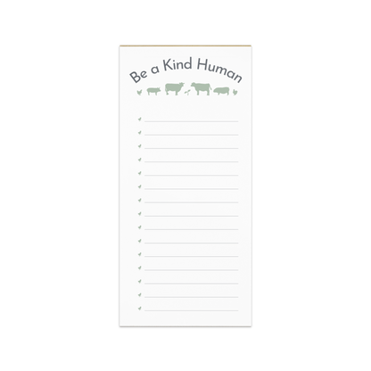 Be a Kind Human with Chick Lines Notepad (magnetic backing)