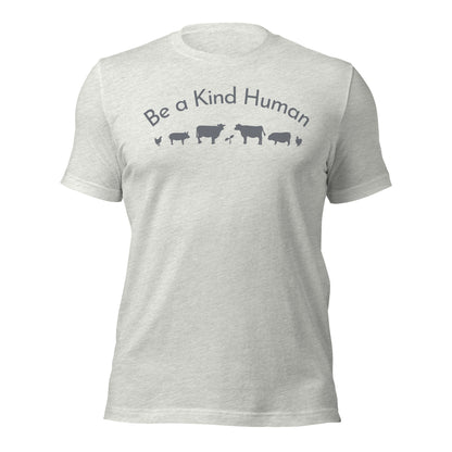 Be a Kind Human (Grey Silhouette) Unisex t-shirt