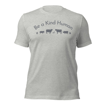 Be a Kind Human (Grey Silhouette) Unisex t-shirt