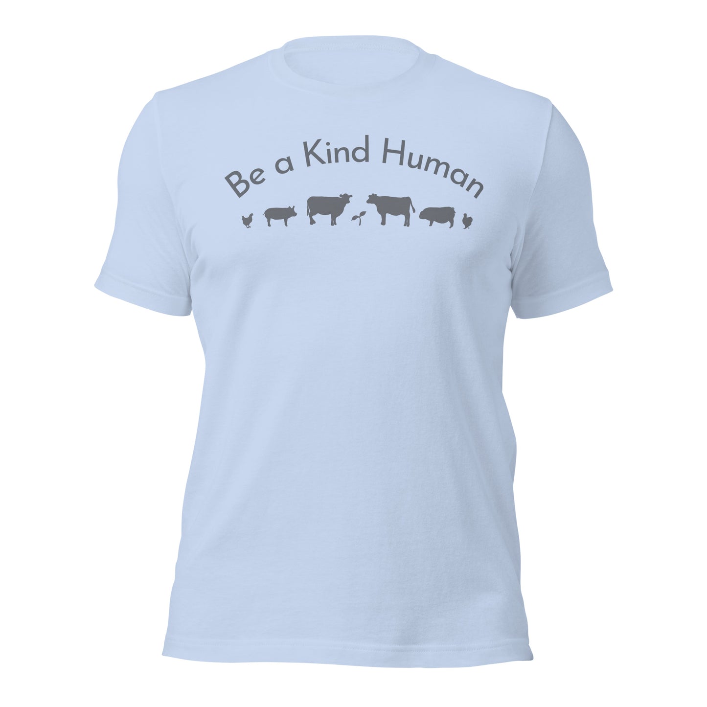 Be a Kind Human (Grey Silhouette) Unisex t-shirt