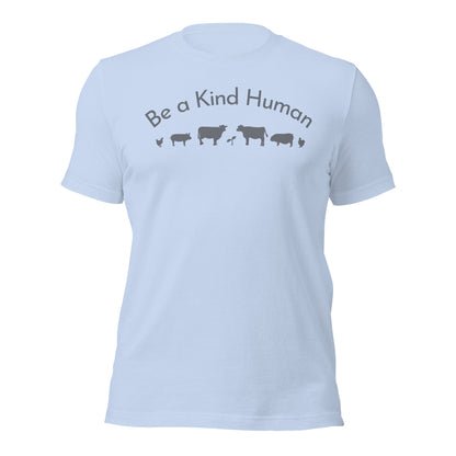 Be a Kind Human (Grey Silhouette) Unisex t-shirt