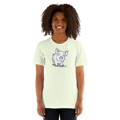 Friendly Yorkshire Pig (no text) Unisex T-shirt