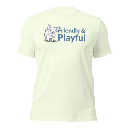 Friendly & Playful Yorkshire Pig Unisex T-shirt