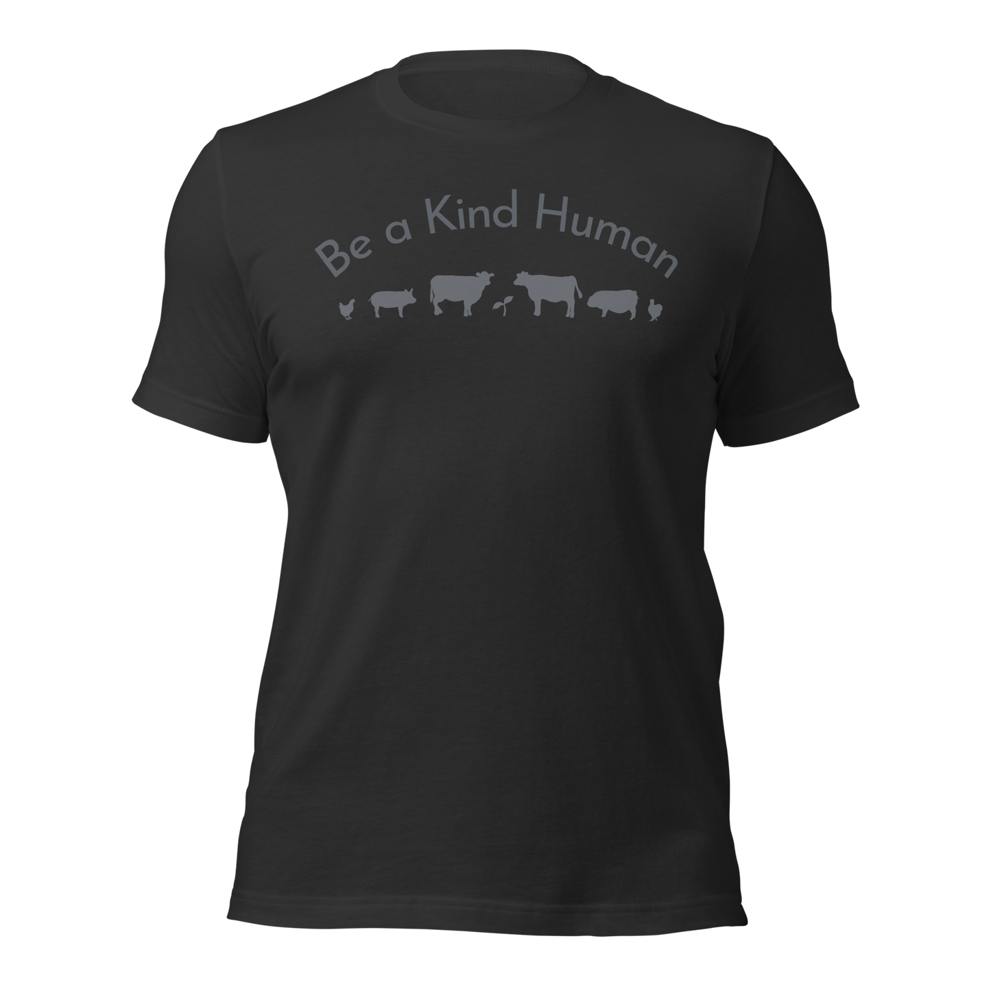 Be a Kind Human Grey Grey Silhouette