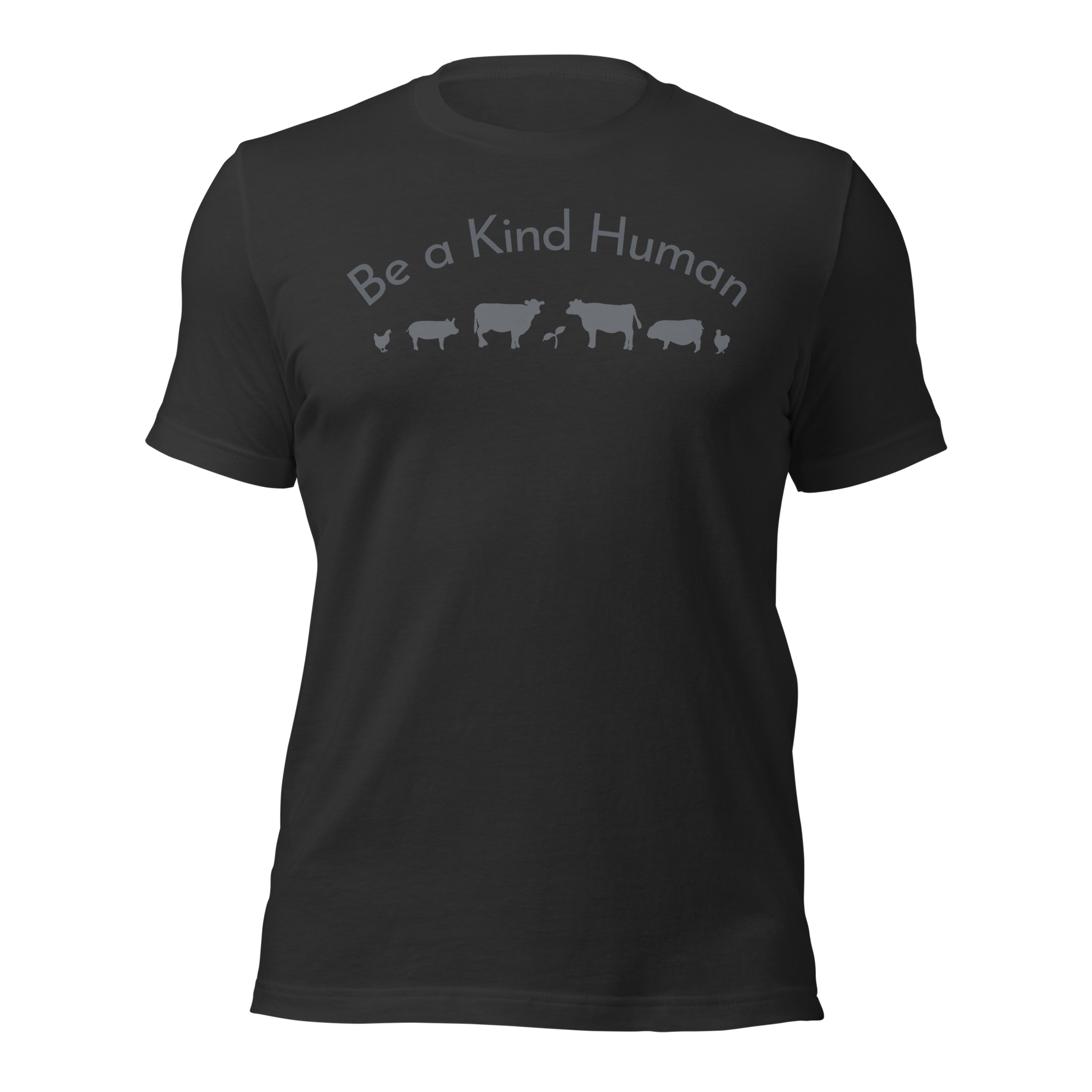 Be a Kind Human Grey Grey Silhouette