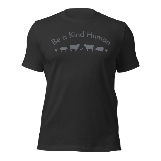 Be a Kind Human Grey Grey Silhouette