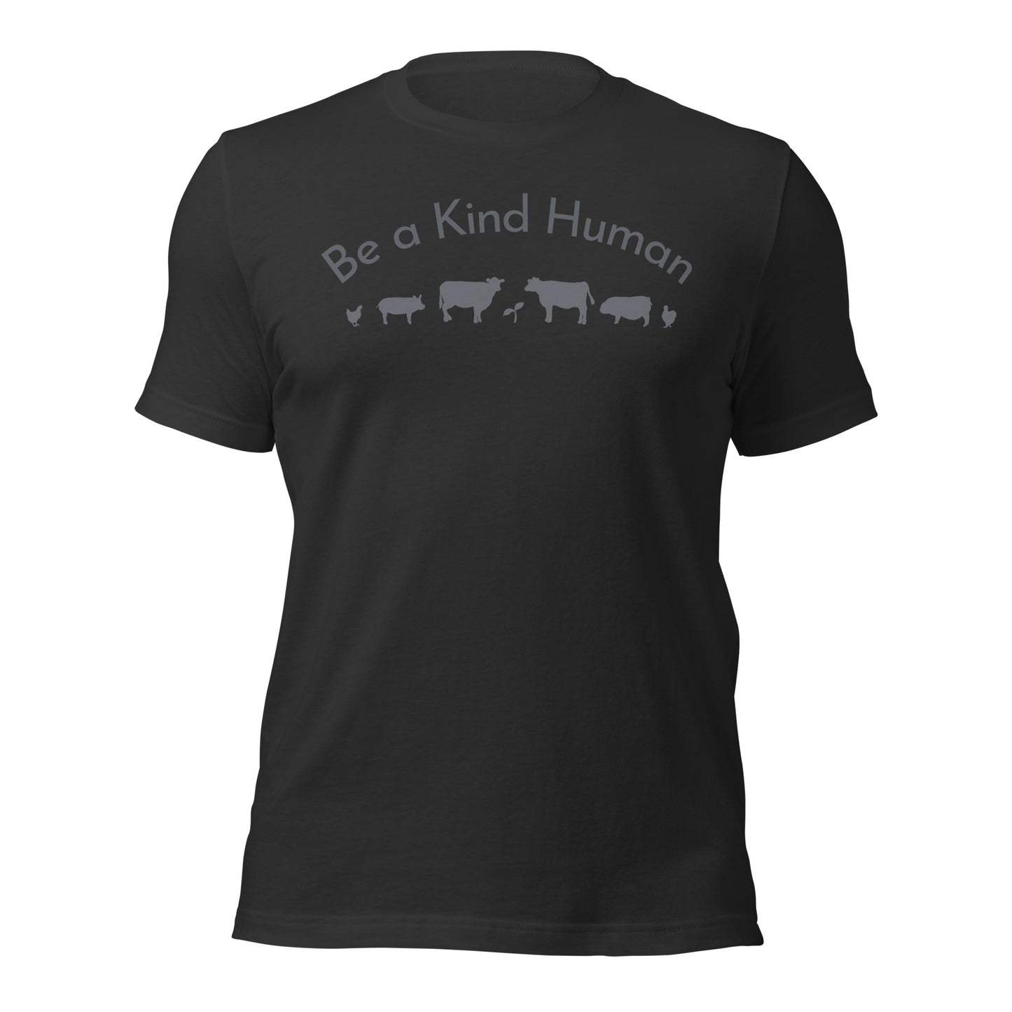 Be a Kind Human (Grey Silhouette) Unisex t-shirt