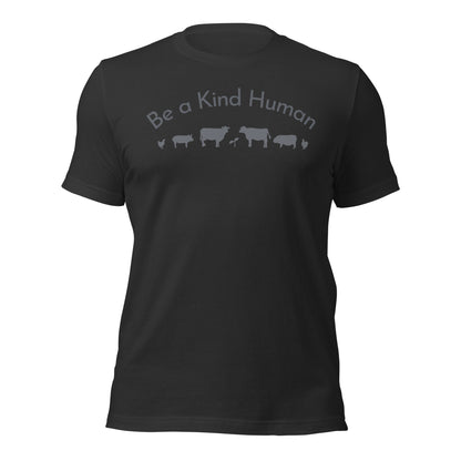 Be a Kind Human (Grey Silhouette) Unisex t-shirt
