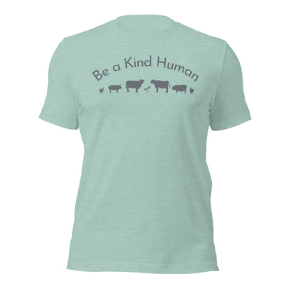 Be a Kind Human (Grey Silhouette) Unisex t-shirt