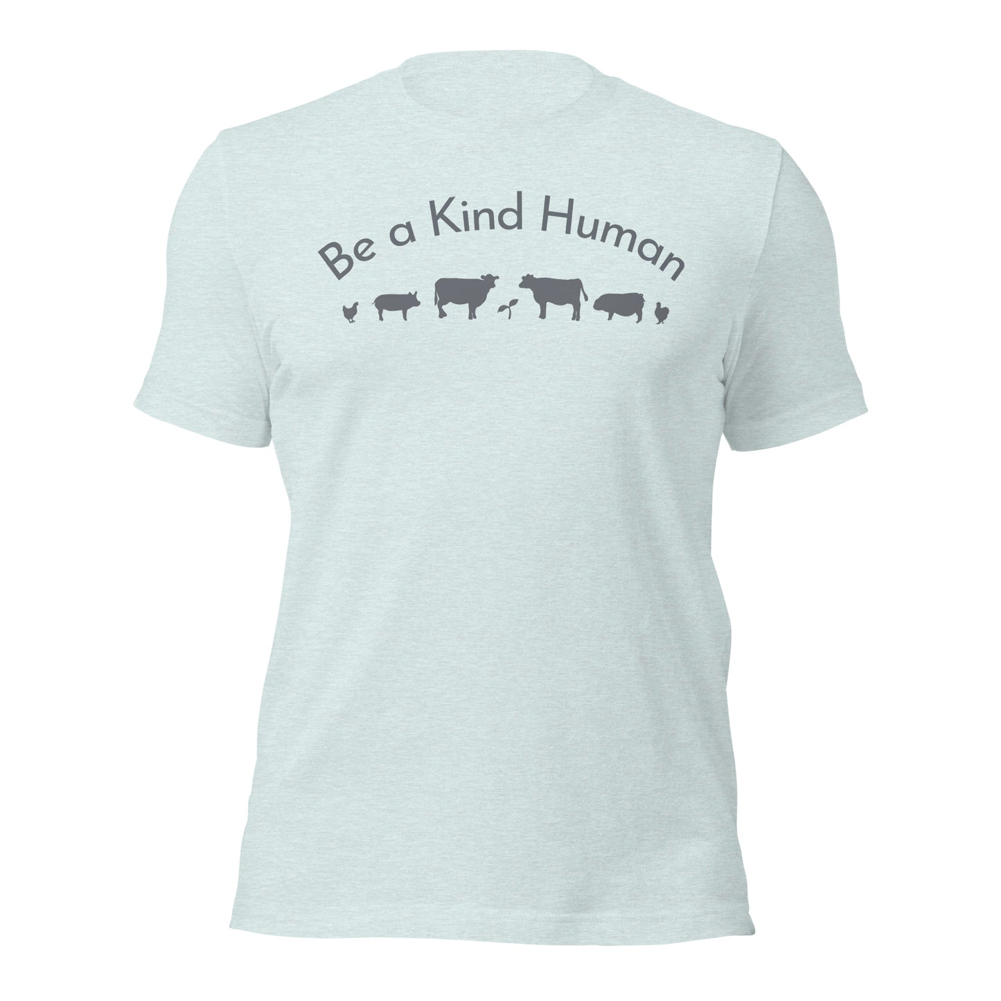 Be a Kind Human (Grey Silhouette) Unisex t-shirt