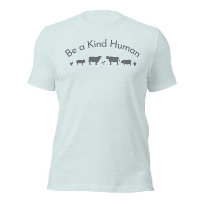 Be a Kind Human (Grey Silhouette) Unisex t-shirt