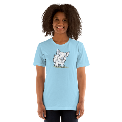Friendly Yorkshire Pig (no text) Unisex T-shirt