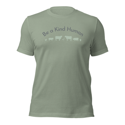 Be a Kind Human Sage w Green Silhouette
