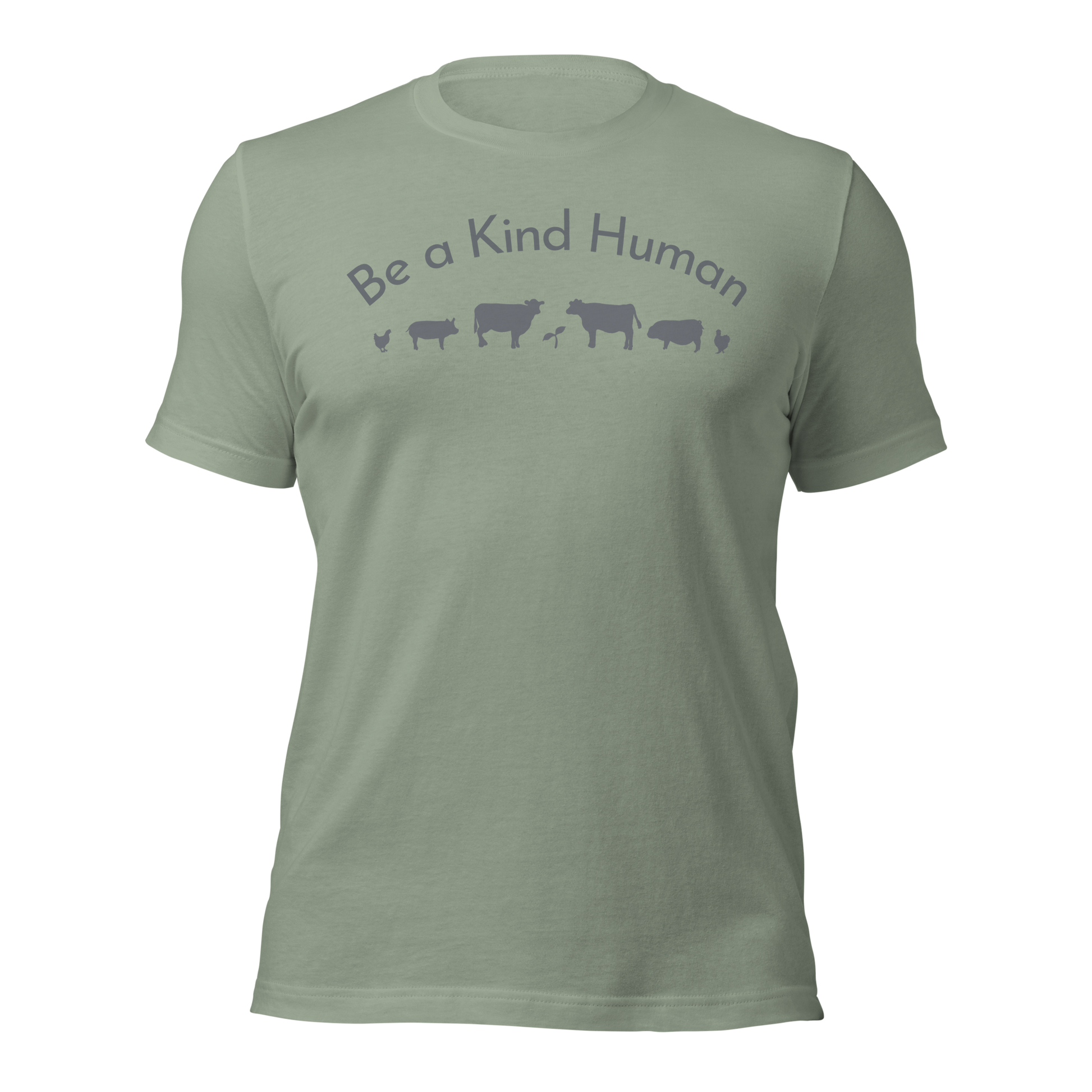 Be a Kind Human Sage Grey Silhouette