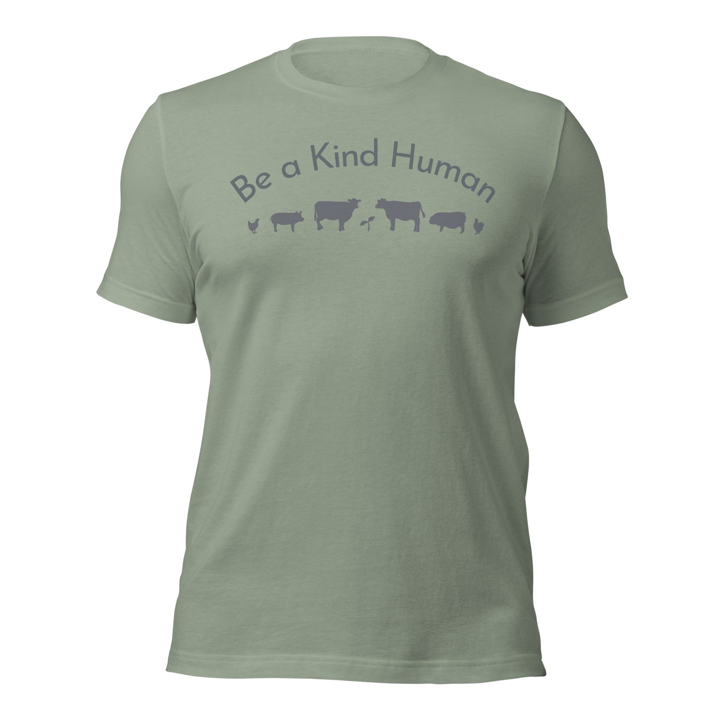 Be a Kind Human (Grey Silhouette) Unisex t-shirt