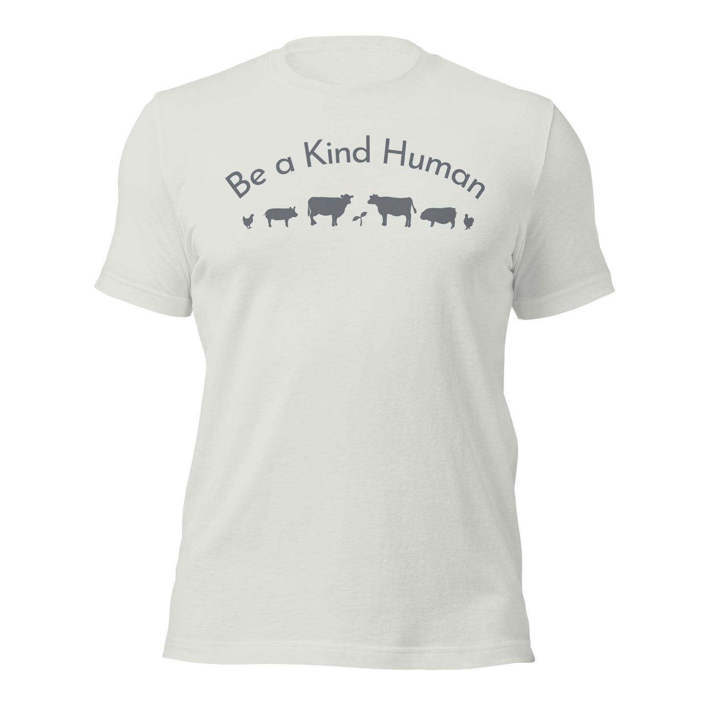 Be a Kind Human (Grey Silhouette) Unisex t-shirt