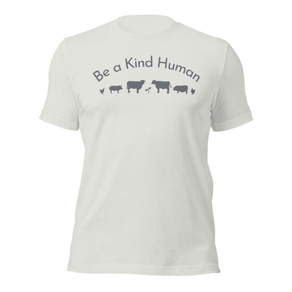 Be a Kind Human (Grey Silhouette) Unisex t-shirt