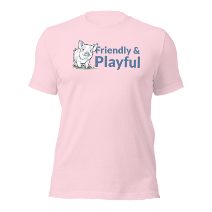 Friendly & Playful Yorkshire Pig Unisex T-shirt