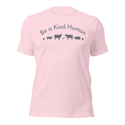 Be a Kind Human (Grey Silhouette) Unisex t-shirt