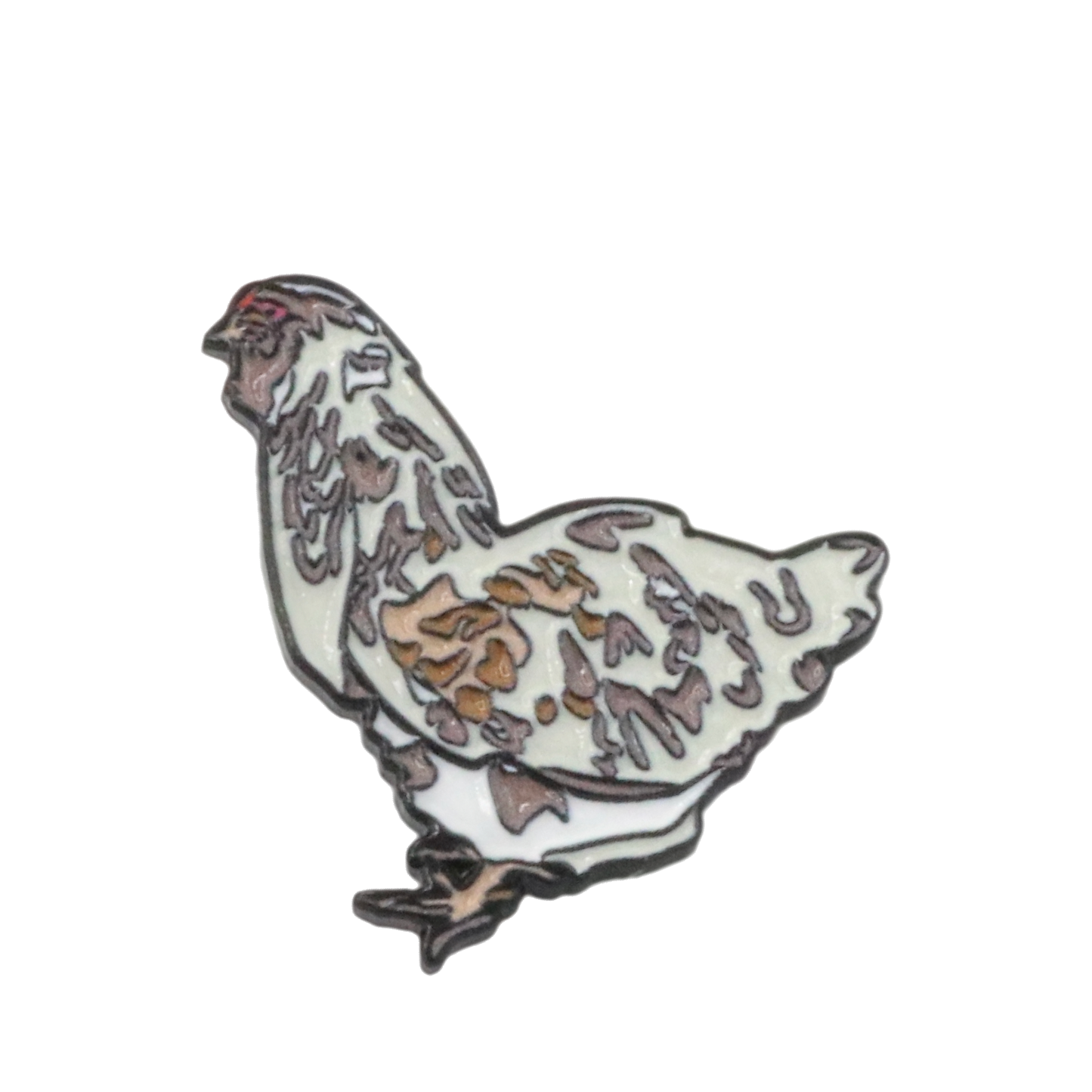 Faverolles Chicken Pin