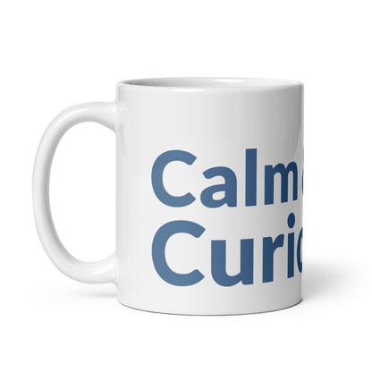Calm & Curious Holstein Cow White Glossy Mug