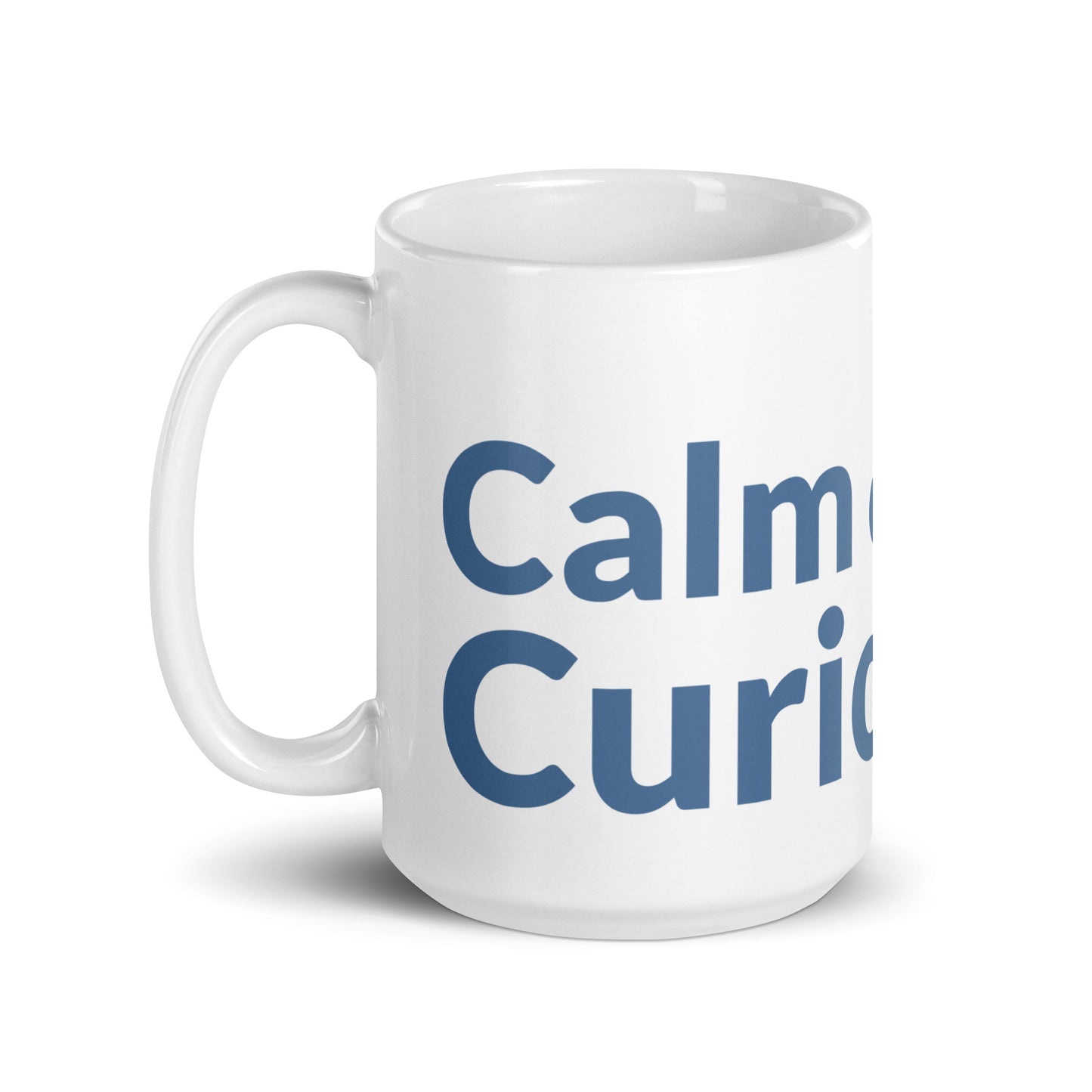 Calm & Curious Holstein Cow White Glossy Mug