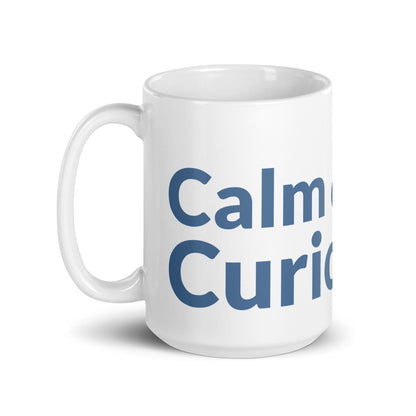 Calm & Curious Holstein Cow White Glossy Mug