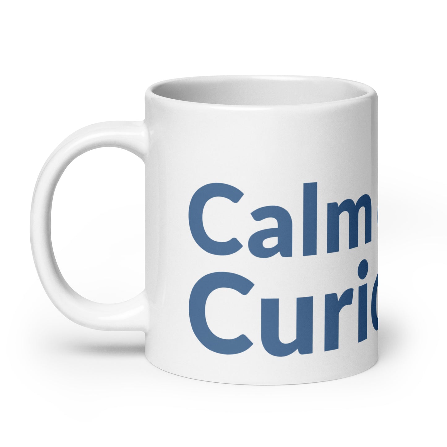 Calm & Curious Holstein Cow White Glossy Mug